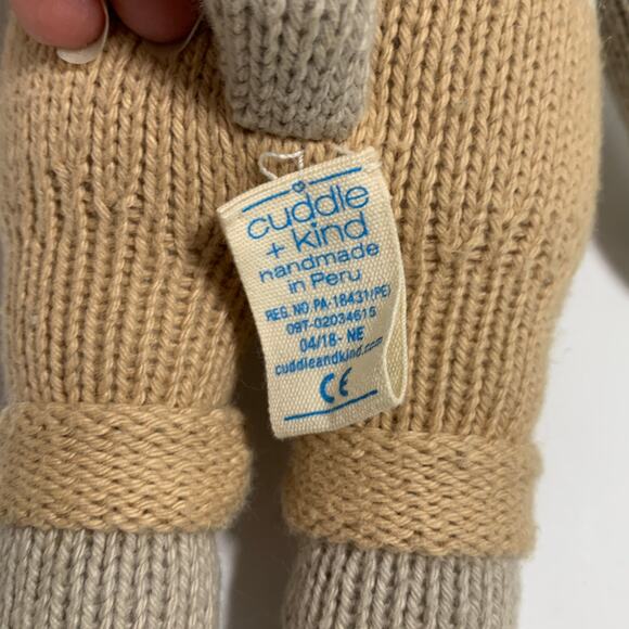 Cuddle Kind Noah the Dog Stuffed Animal Little 13" Hand Knit Doll Peru - Picture 3 of 5